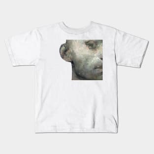 Portrait fragment art traditional oil painting Kids T-Shirt